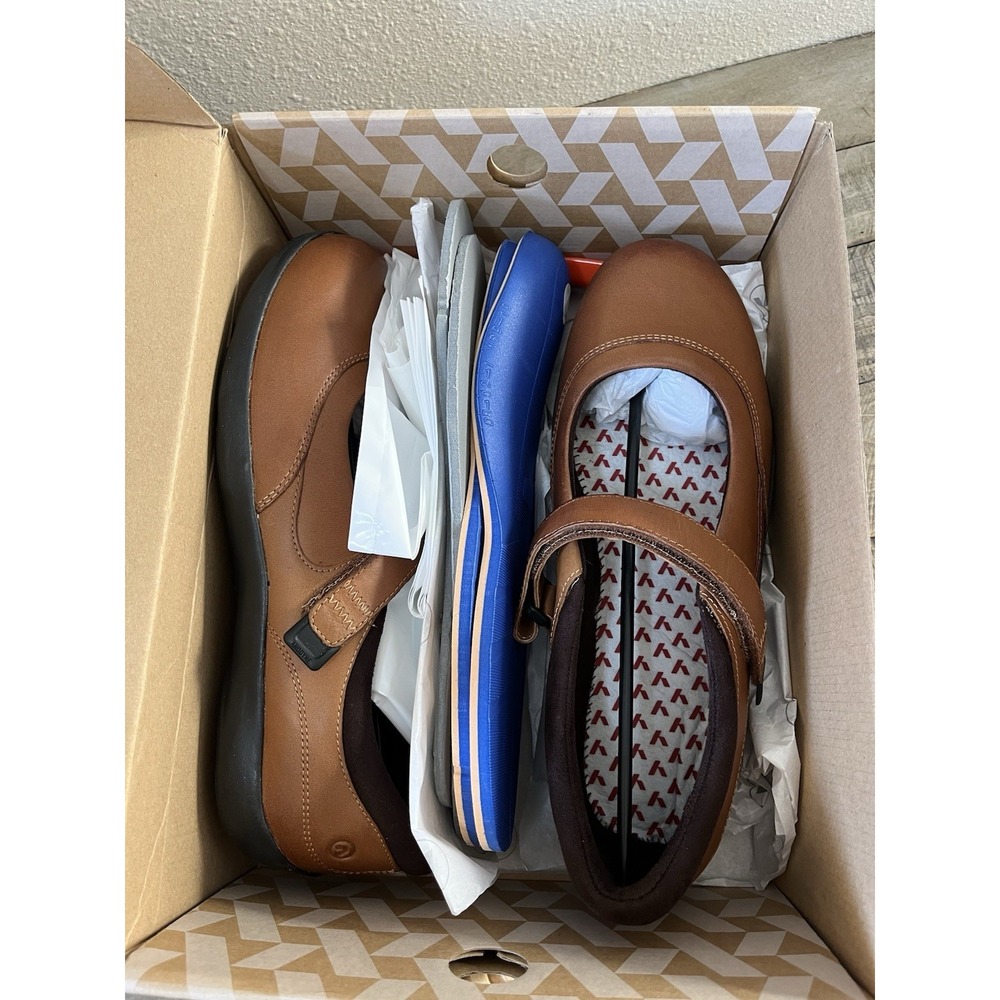 Anodyne Women's No. 19 Brown Leather Mary Jane Orthopedic Diabetic Shoes 11W
